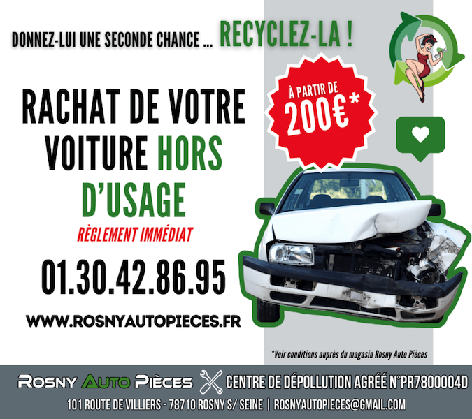 Rachat de votre voiture hors d'usage à partir de 200 €, règlement immédiat